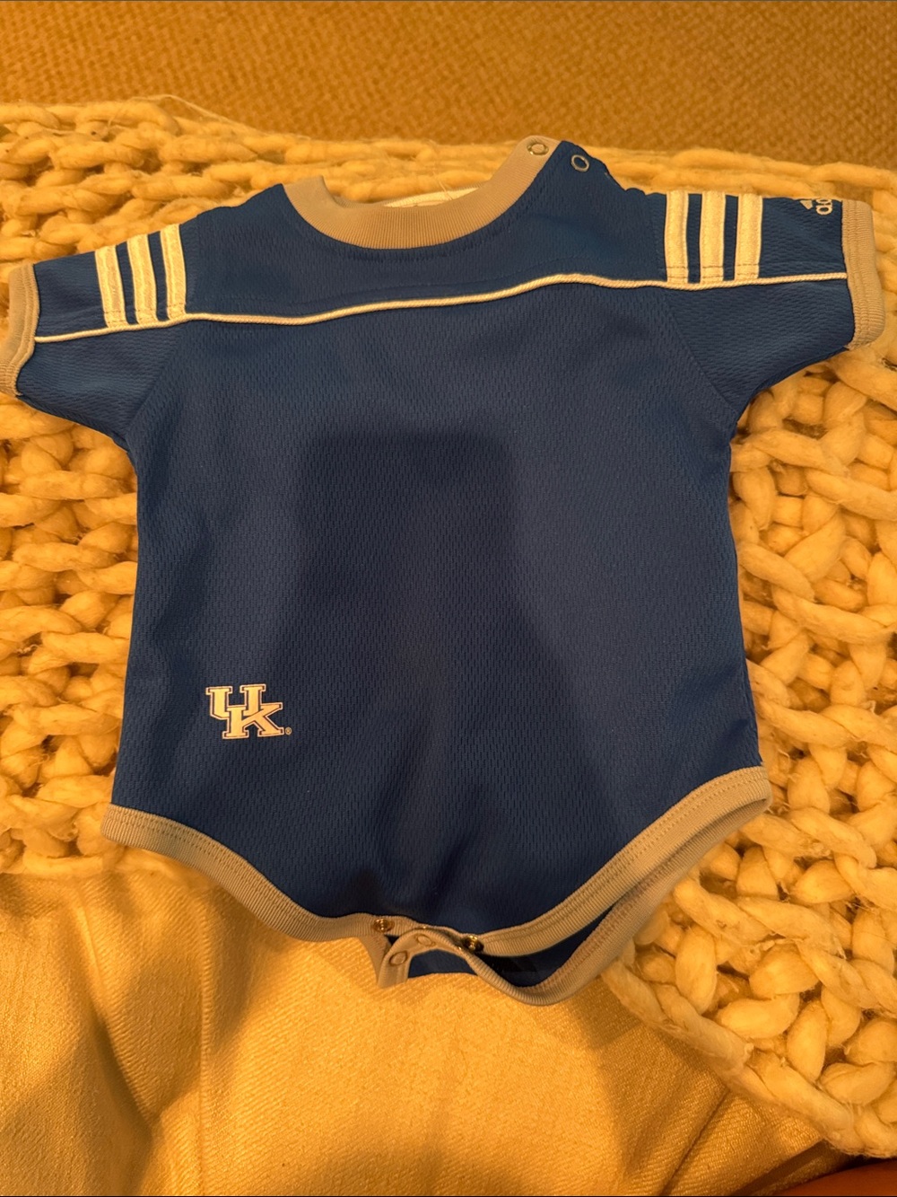 adidas Blue and Gray Kids One-Piece UK Logo